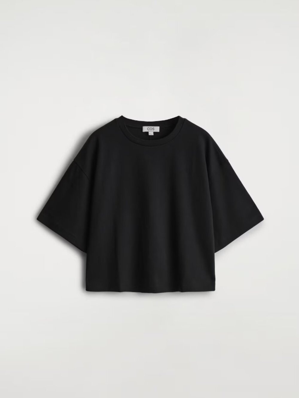COS Black Oversized Boxy T-Shirt L Cotton Minimalist Streetwear Elevated Basic